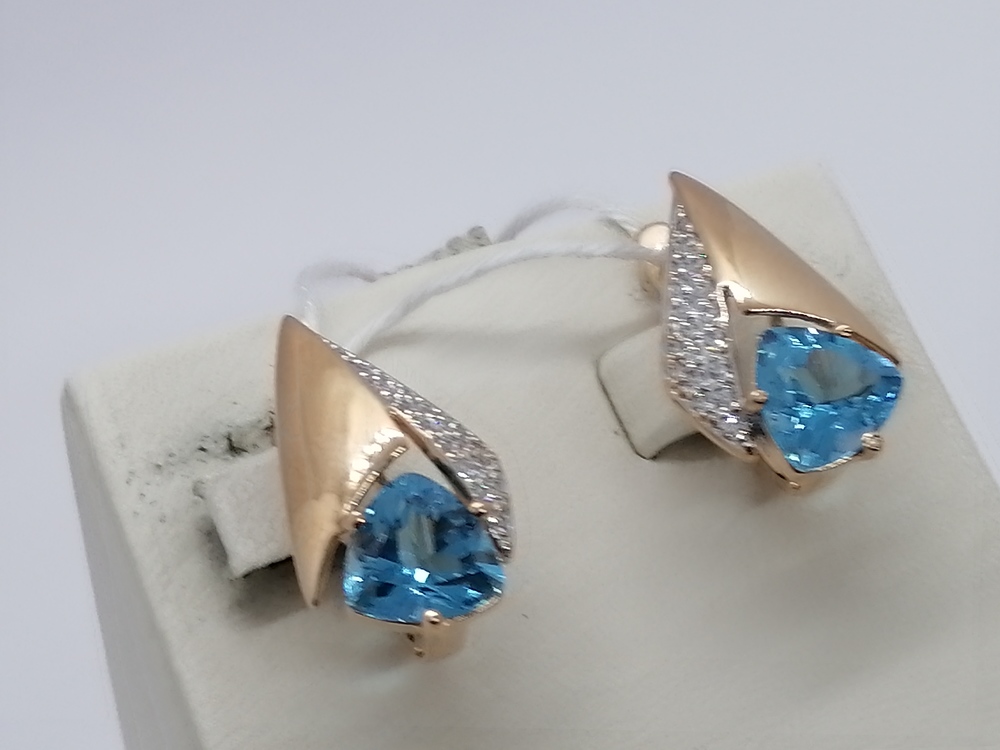 СЕРЬГИ С КАМНЯМИ (Au 585)