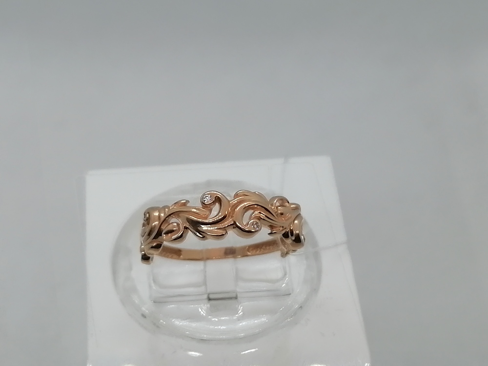 КОЛЬЦО С КАМНЯМИ (Au 585)