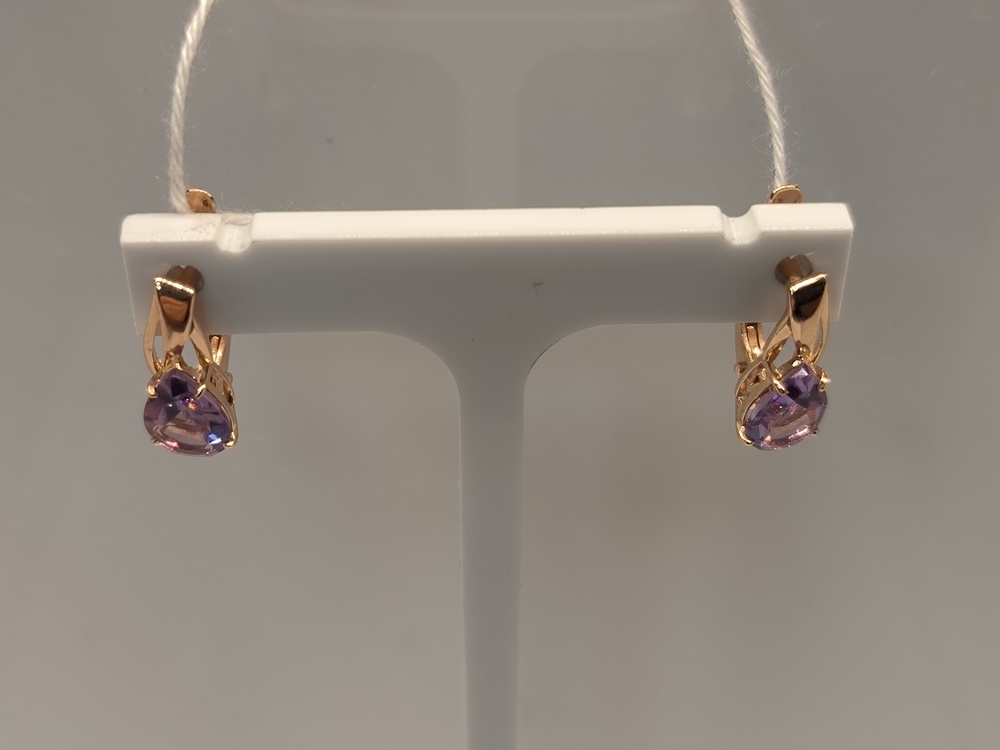 СЕРЬГИ С КАМНЕМ (Au 585)