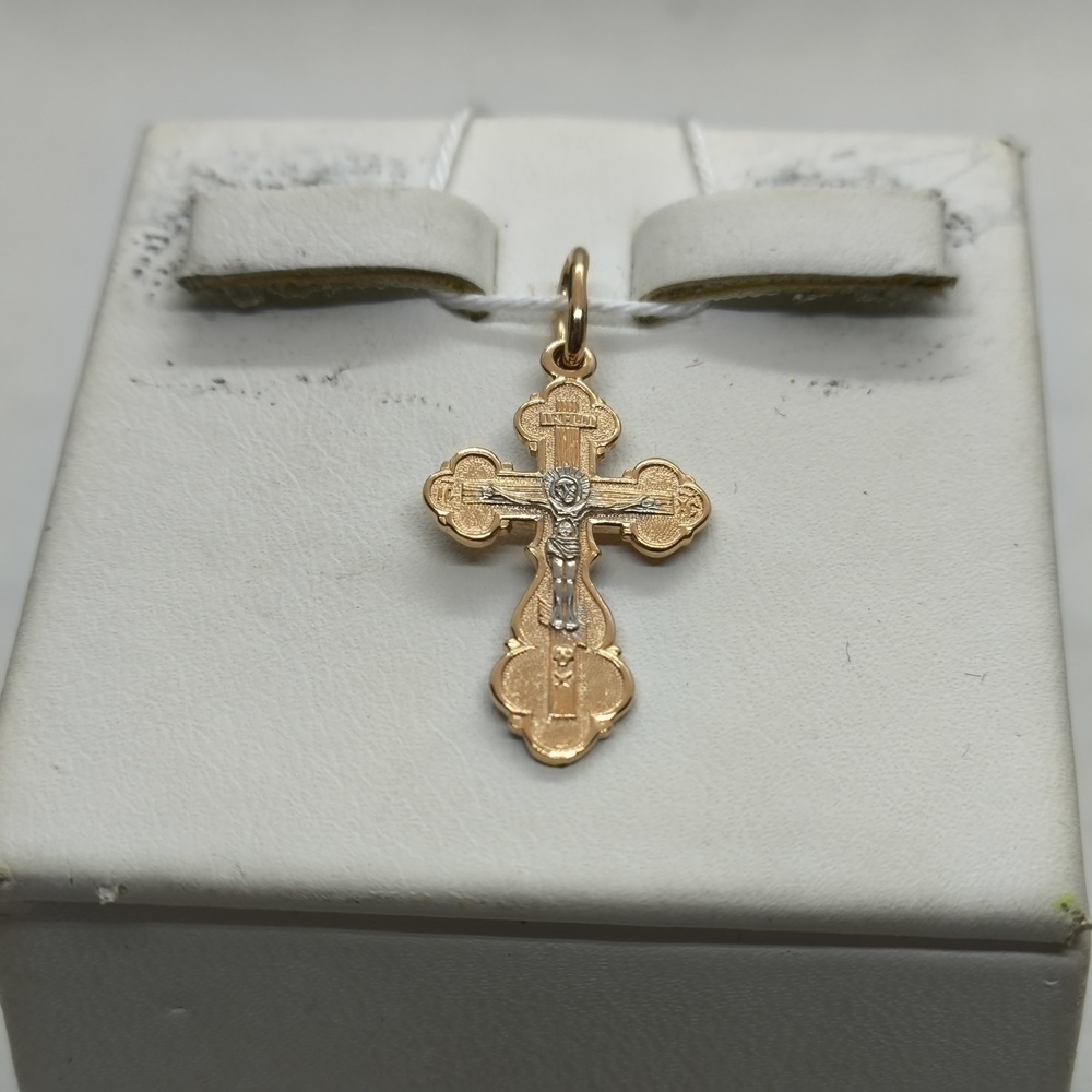 ПОДКБК585 ПОДВЕСКА КРЕСТ БЕЗ КАМНЯ (Au 585)
