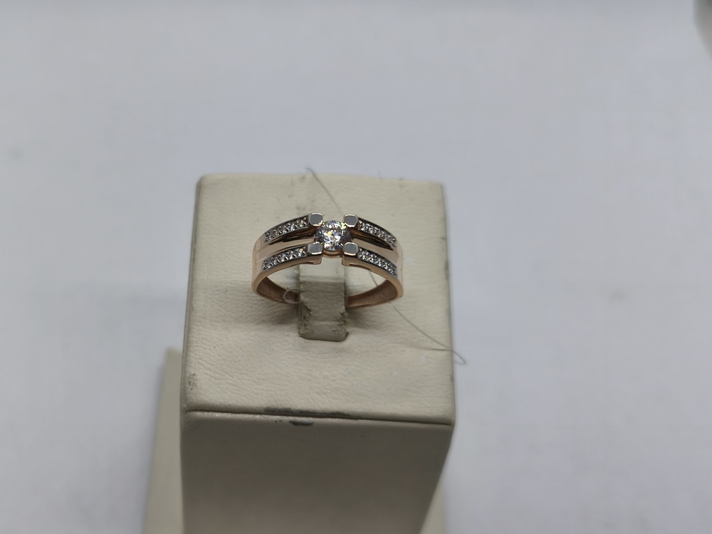 КОЛЬЦО С КАМНЯМИ (Au 585)