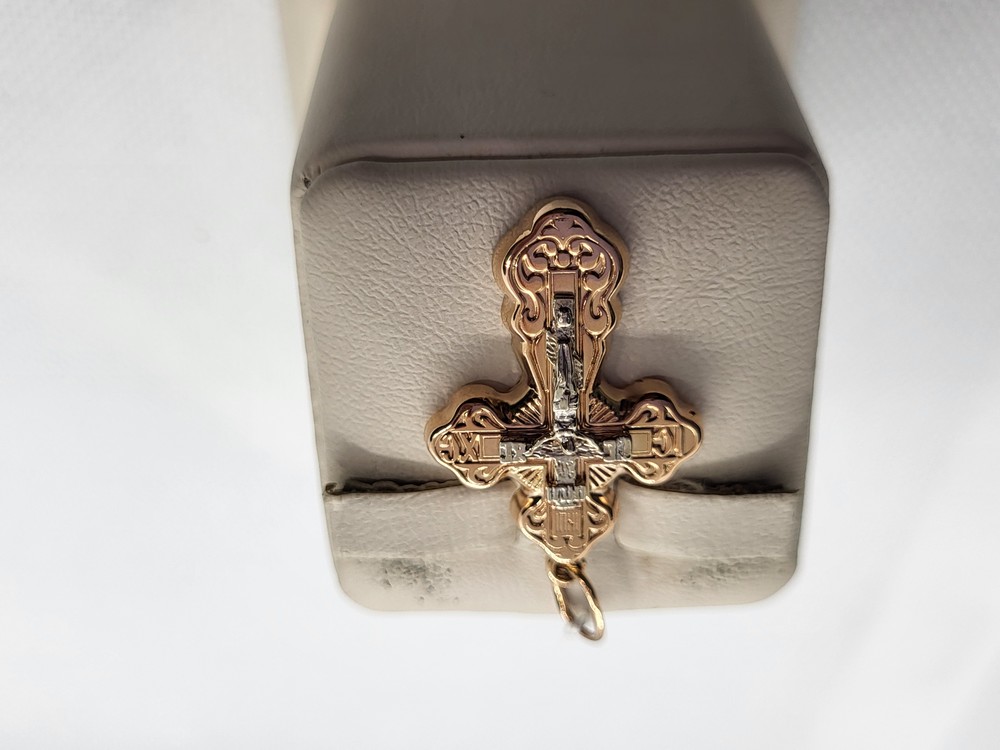 ПОДВЕСКА КРЕСТ БЕЗ КАМНЯ (Au 585)