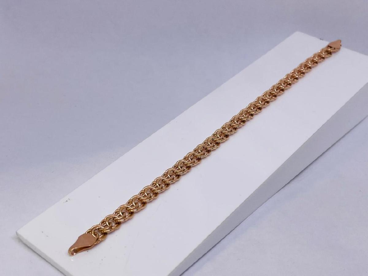 БРАСЛЕТ ПУСТОТЕЛЫЙ Бисмарк (Au 585)