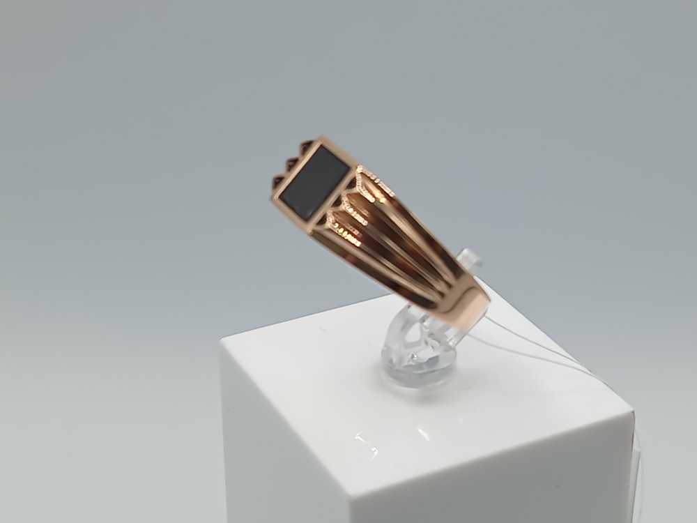 08-540154 КОЛЬЦО ПЕЧАТКА с камнями (Au 585)