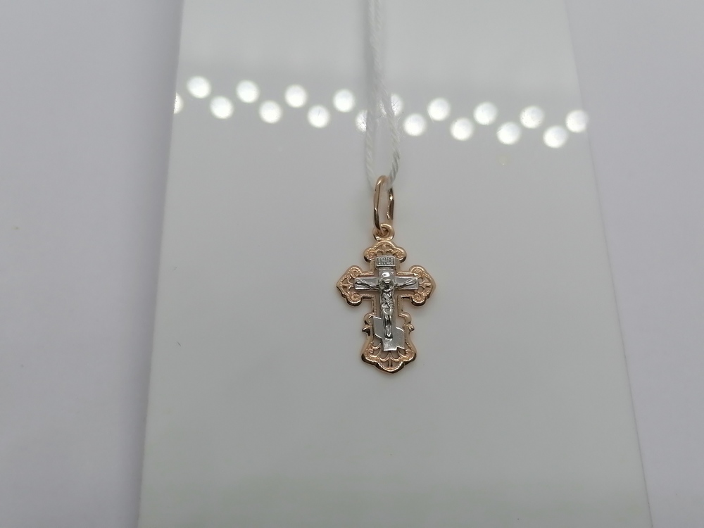 ПОДВЕСКА КРЕСТ БЕЗ КАМНЯ (Au 585)