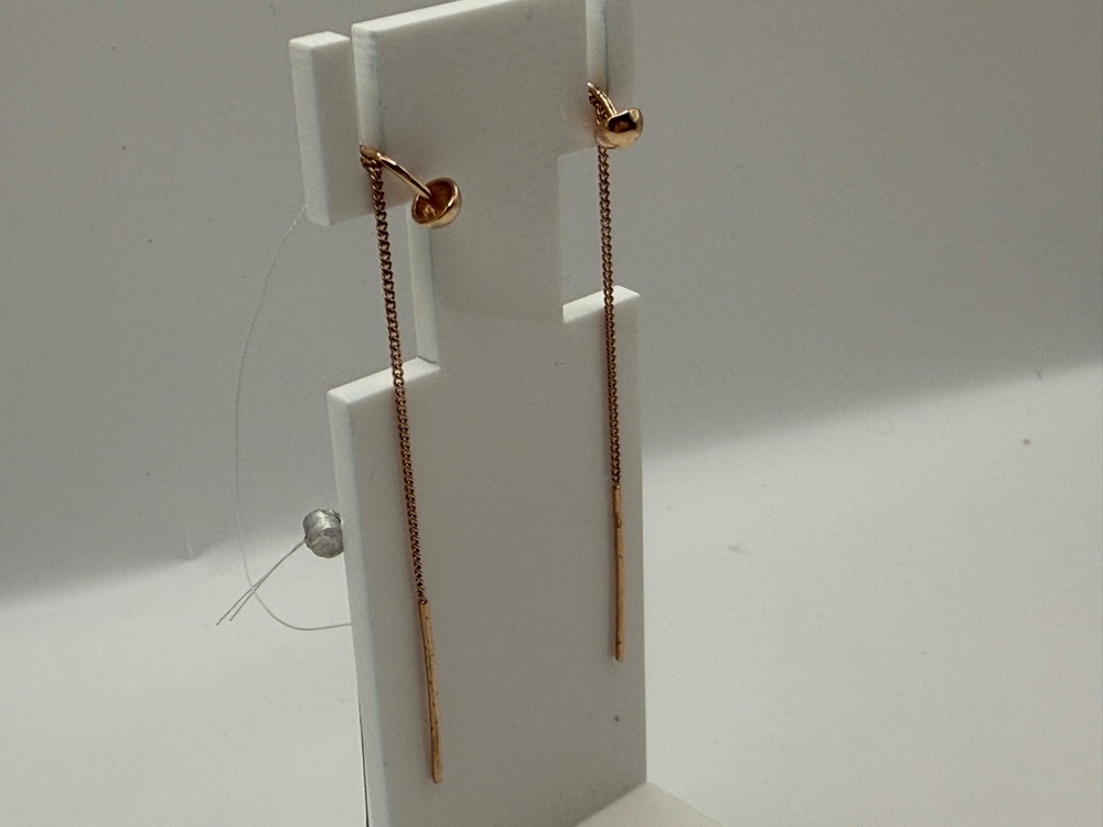 01-206918 СЕРЬГИ ПРОДЕВКИ без камня (Au 585)