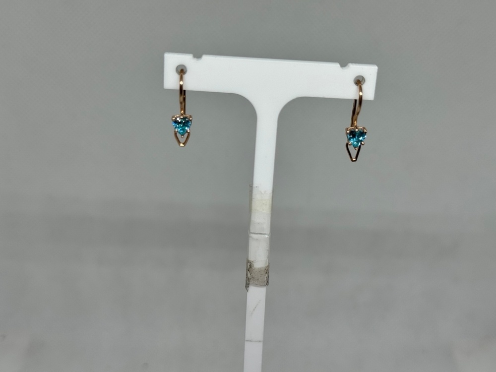 СКМ585 СЕРЬГИ С КАМНЕМ (Au 585)