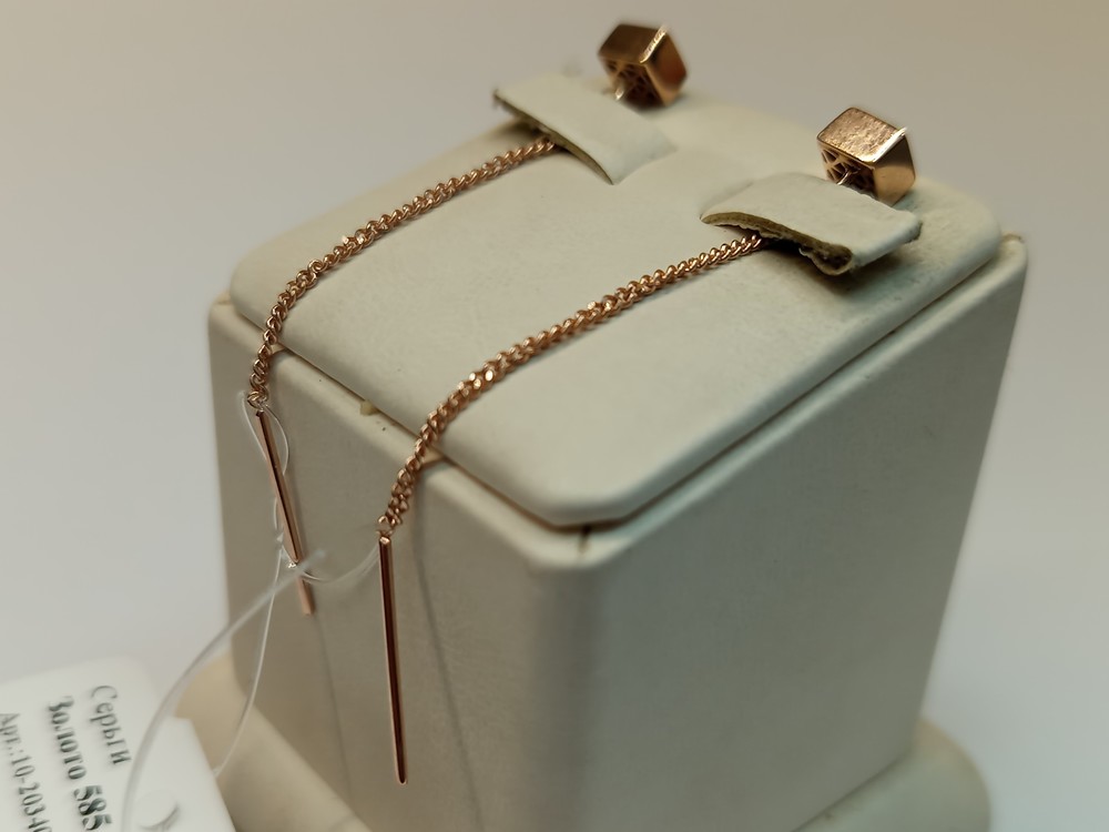 СЕРЬГИ ПРОДЕВКИ без камня (Au 585)