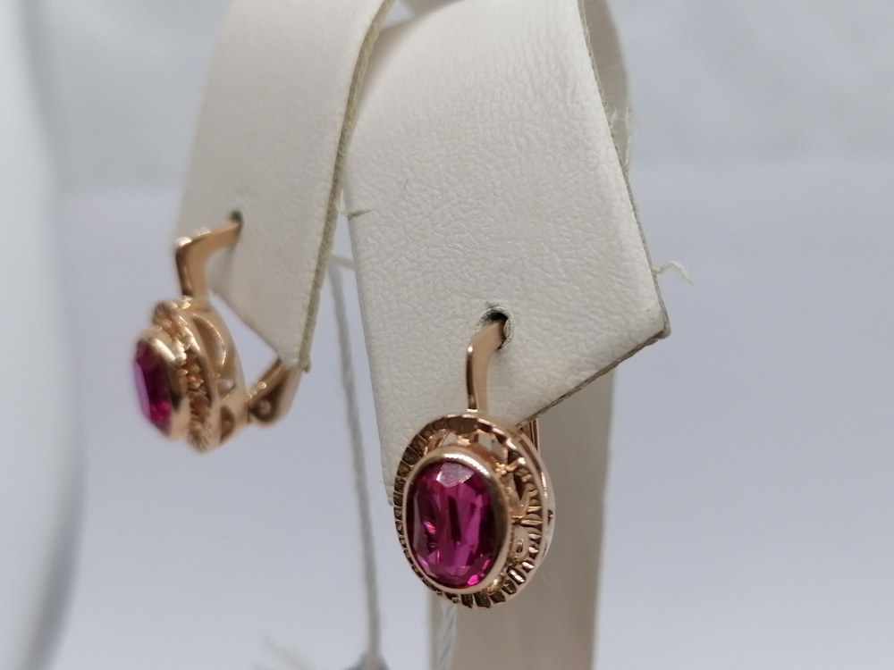 СЕРЬГИ С КАМНЕМ (Au 583)