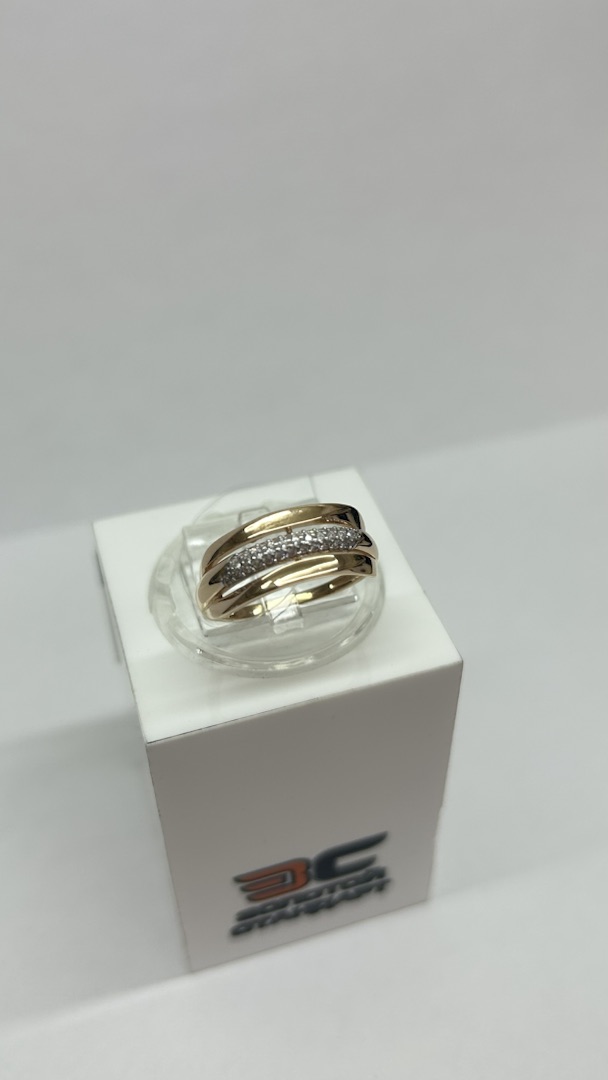 КОЛЬЦО С КАМНЯМИ (Au 585)
