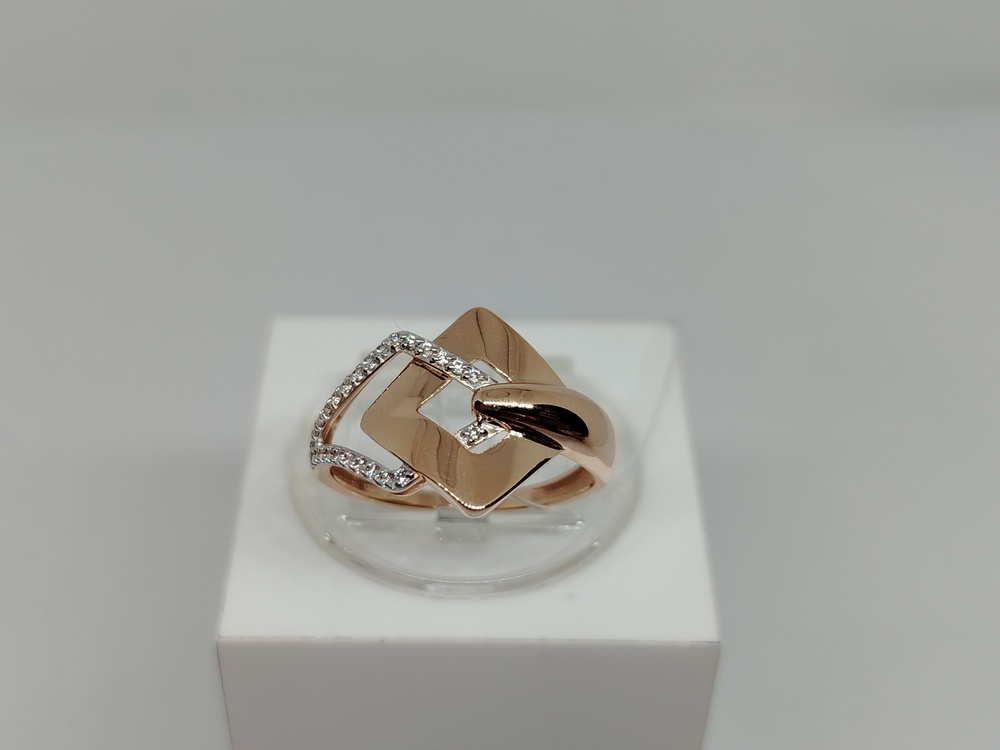 КОЛЬЦО С КАМНЯМИ (Au 585)