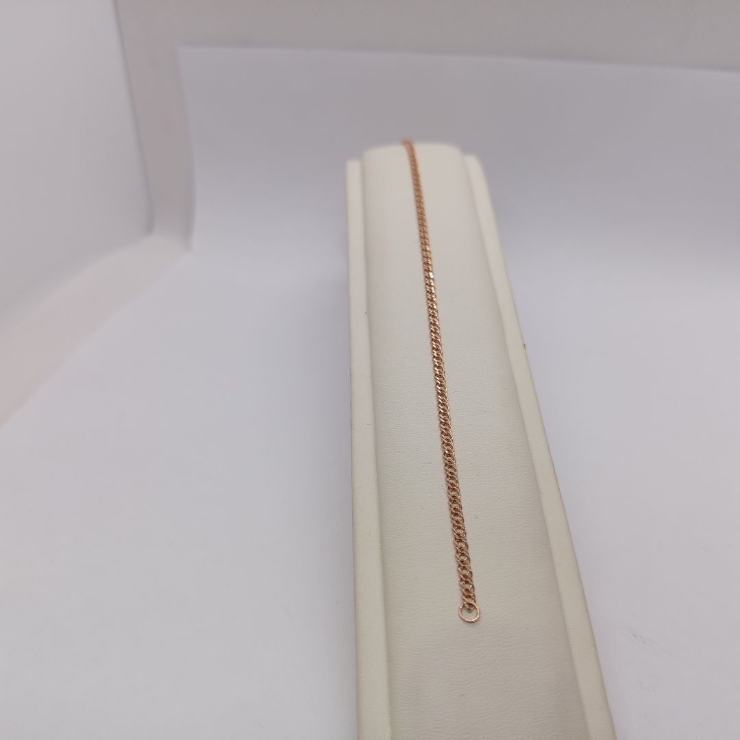 БРАСЛЕТ ПУСТОТЕЛЫЙ Ромб двойной Au 585