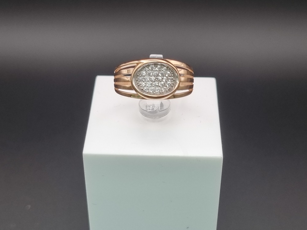 КОЛЬЦО С КАМНЯМИ (Au 585)