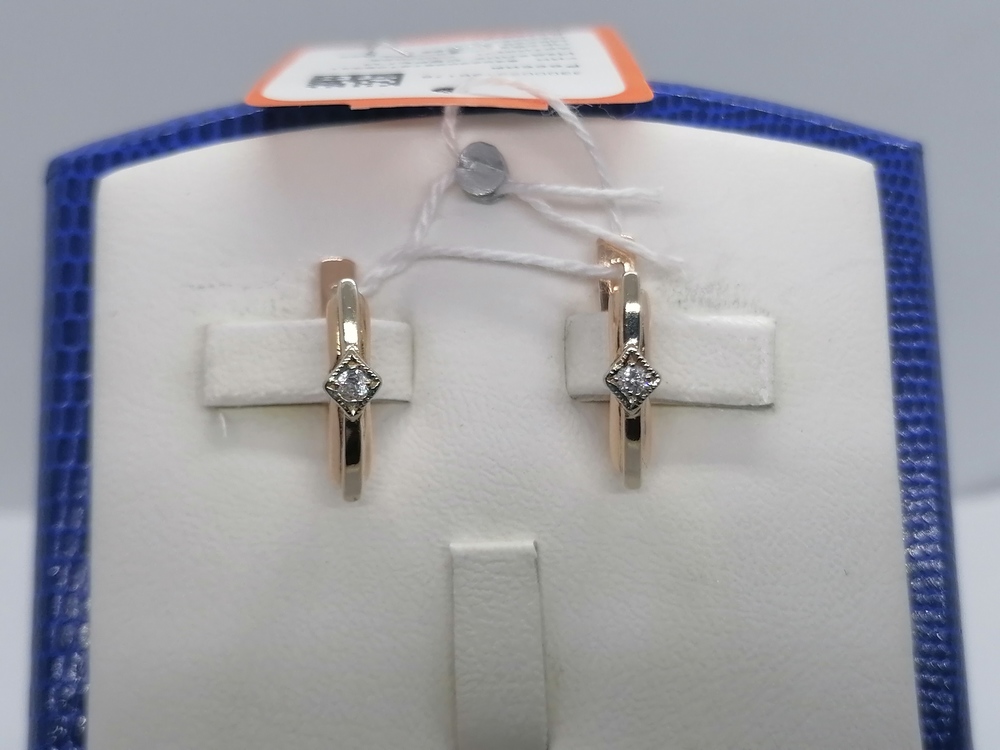 СЕРЬГИ С КАМНЕМ (Au 585)