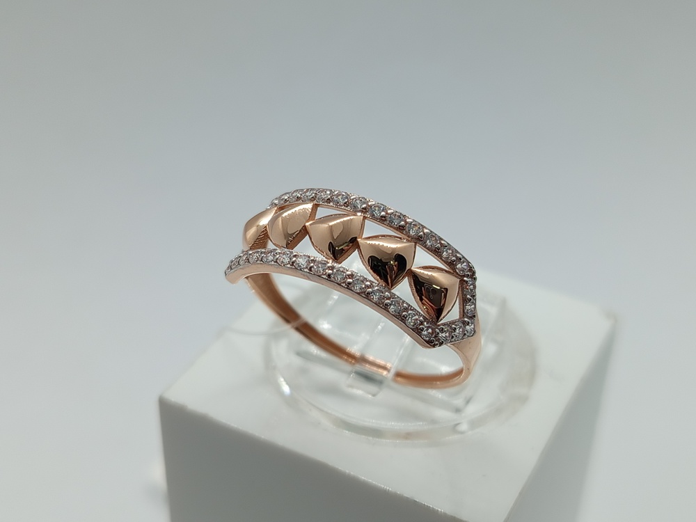 КОЛЬЦО С КАМНЯМИ (Au 585)