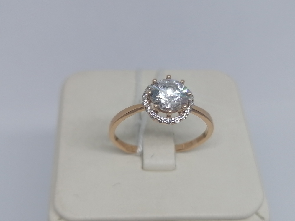 КОЛЬЦО С КАМНЯМИ (Au 585)