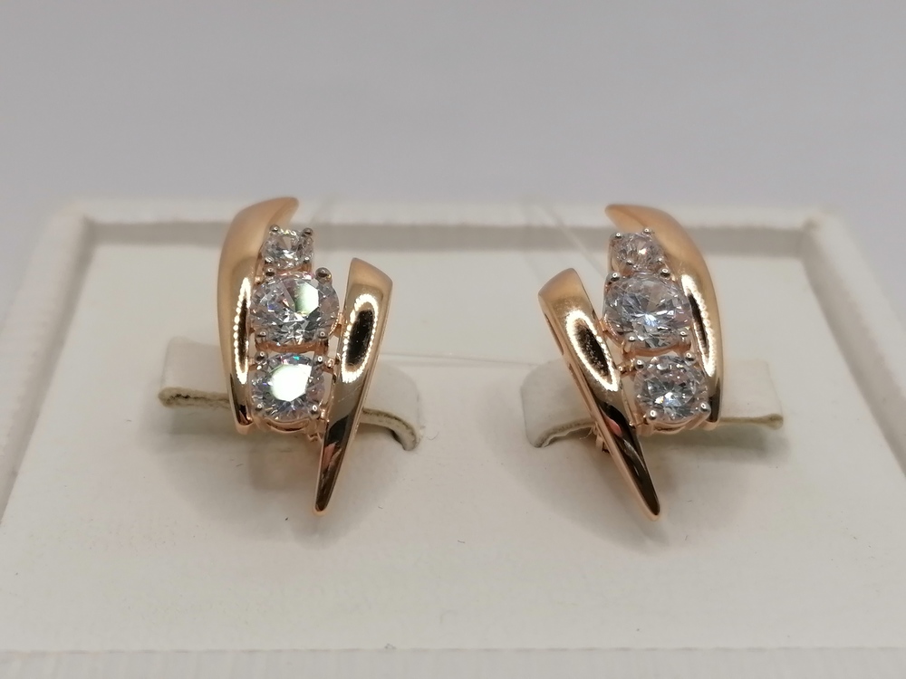 012162-1102 СЕРЬГИ С КАМНЯМИ (Au 585)