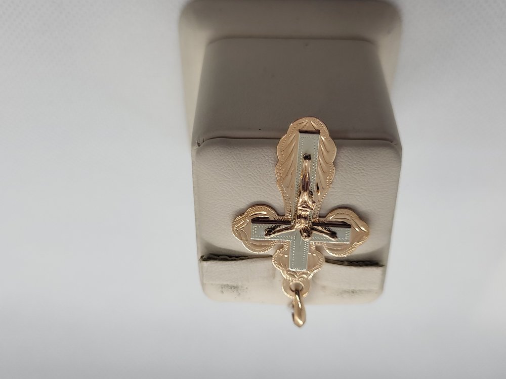 ПОДВЕСКА КРЕСТ БЕЗ КАМНЯ (Au 585)