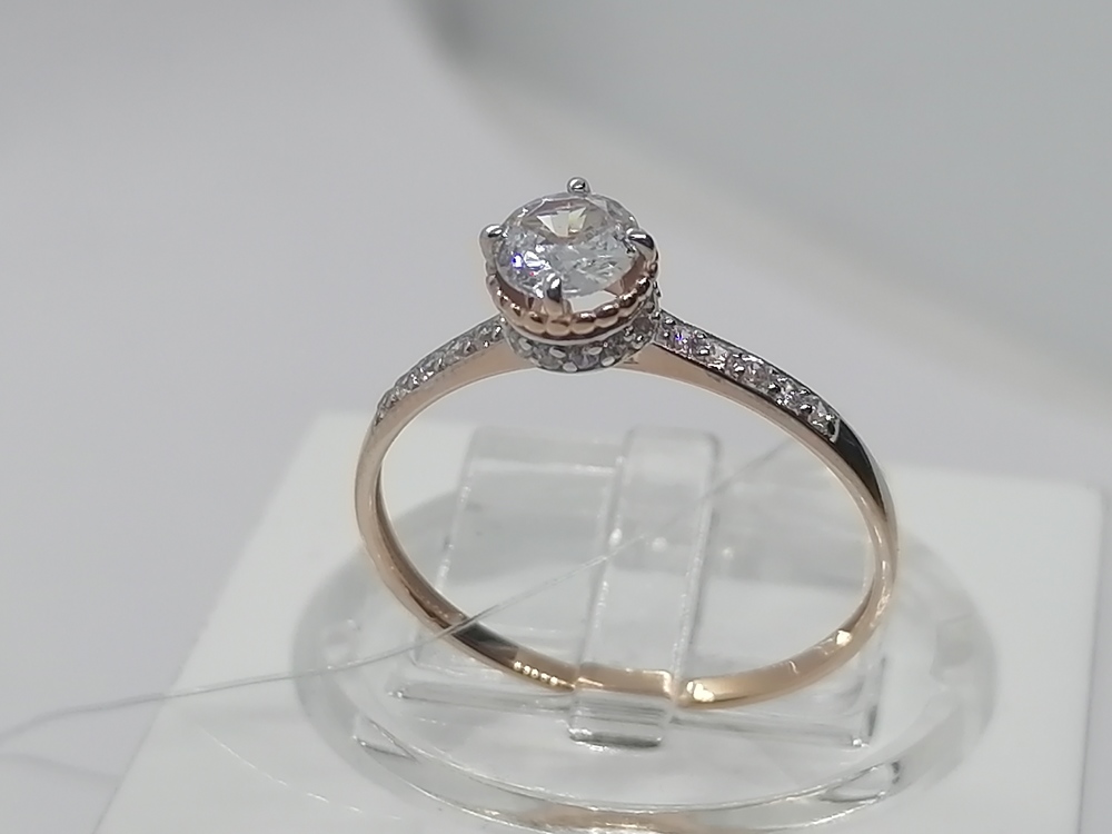 КОЛЬЦО С КАМНЯМИ (Au 585)