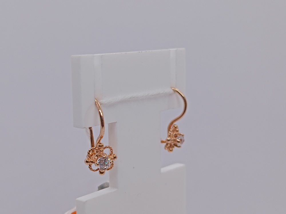 СЕРЬГИ С КАМНЕМ (Au 585)