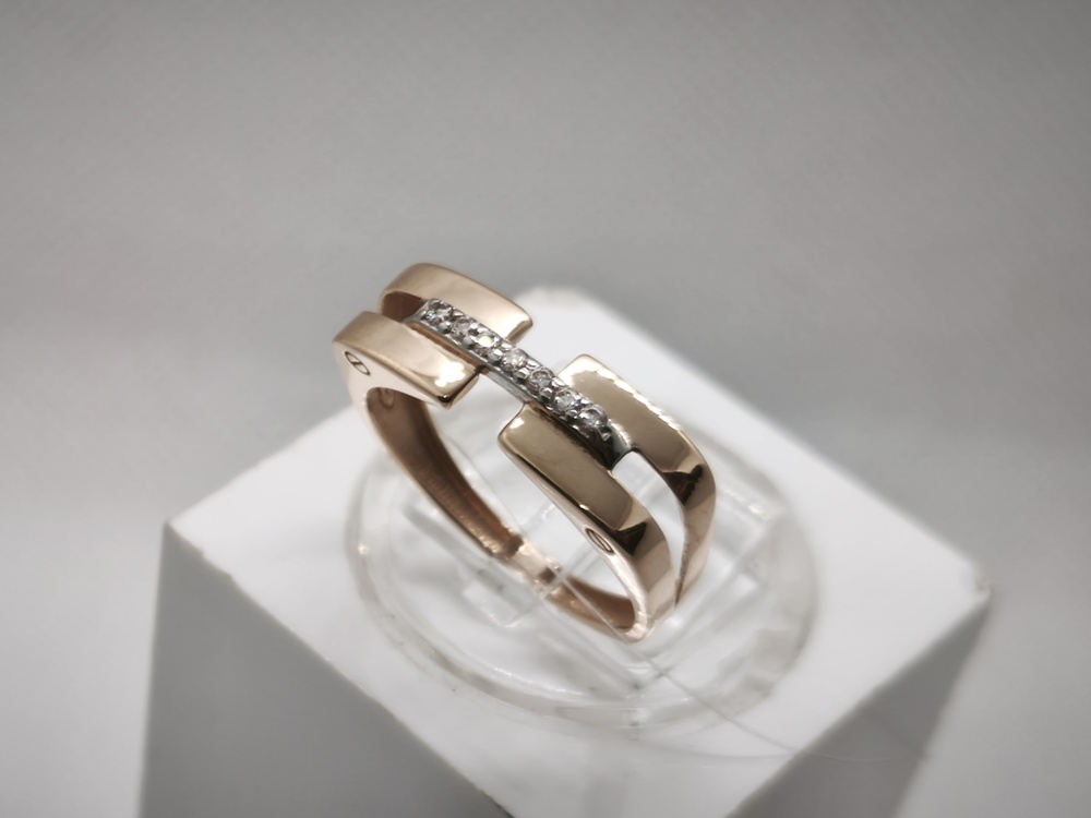 08-158708 КОЛЬЦО С КАМНЯМИ (Au 585)