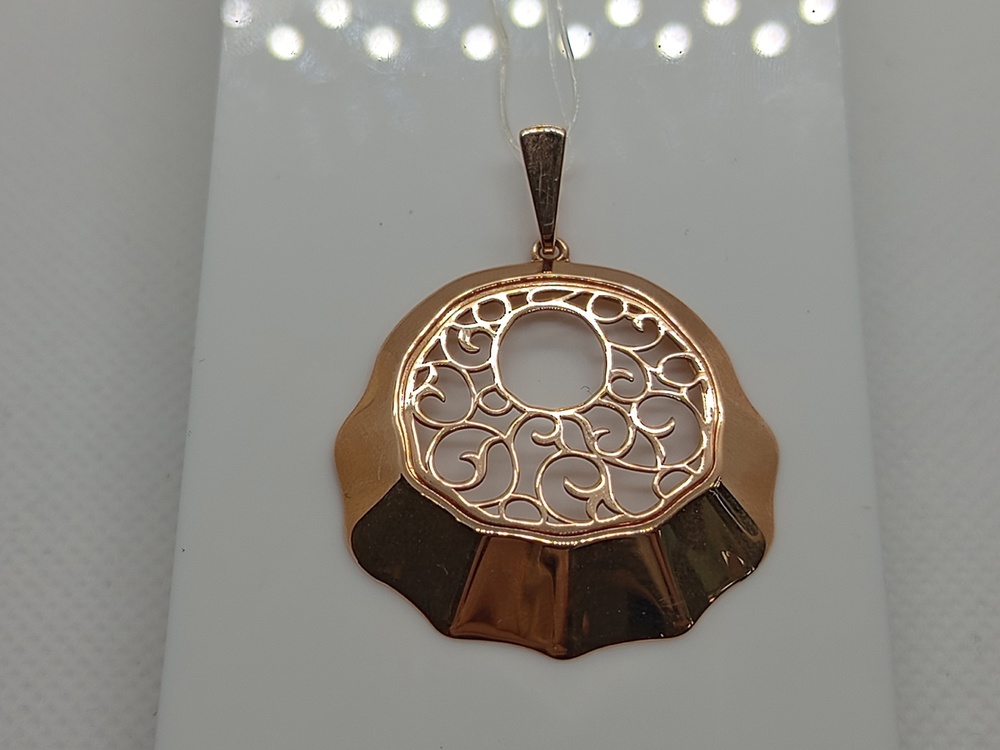 03-2088 ПОДВЕСКА БЕЗ КАМНЯ (Au 585)