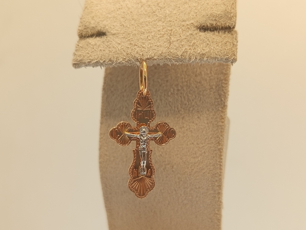 ПОДВЕСКА КРЕСТ без камня (Au 585)