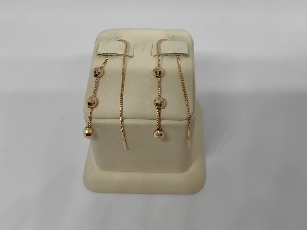 СЕРЬГИ ПРОДЕВКИ без камня (Au 585)