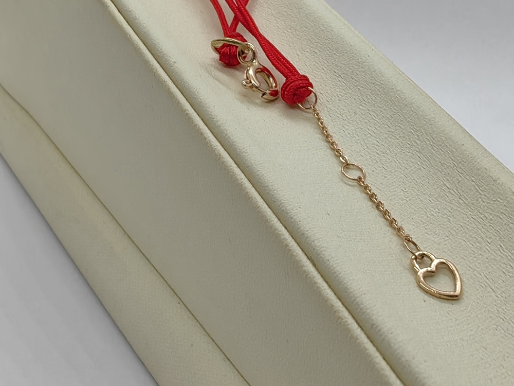 БРАСЛЕТ КРАСНАЯ НИТЬ (Au 585)