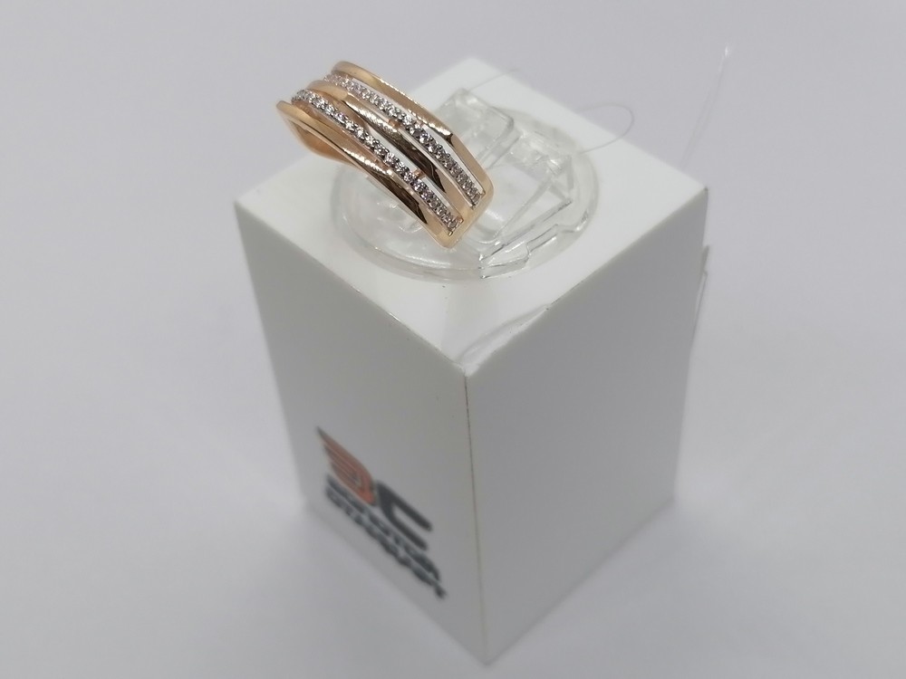 КОЛЬЦО С КАМНЯМИ (Au 585)