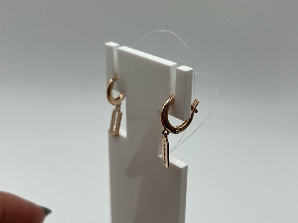 С10015203 СЕРЬГИ БЕЗ КАМНЯ (Au 585)