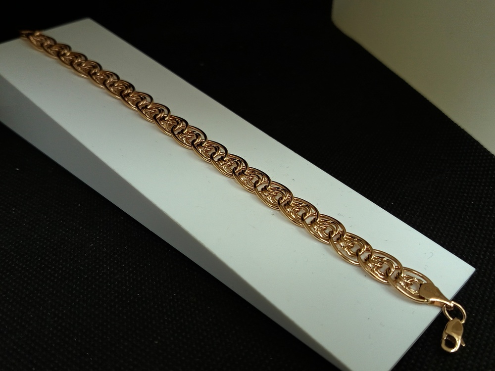 Бр-003 БРАСЛЕТ ПУСТОТЕЛЫЙ Нона-бисмарк (Au 585)