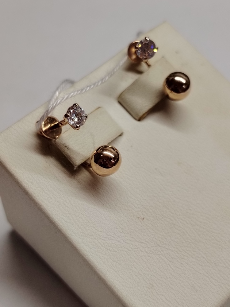 СЕРЬГИ С КАМНЕМ (Au 585)