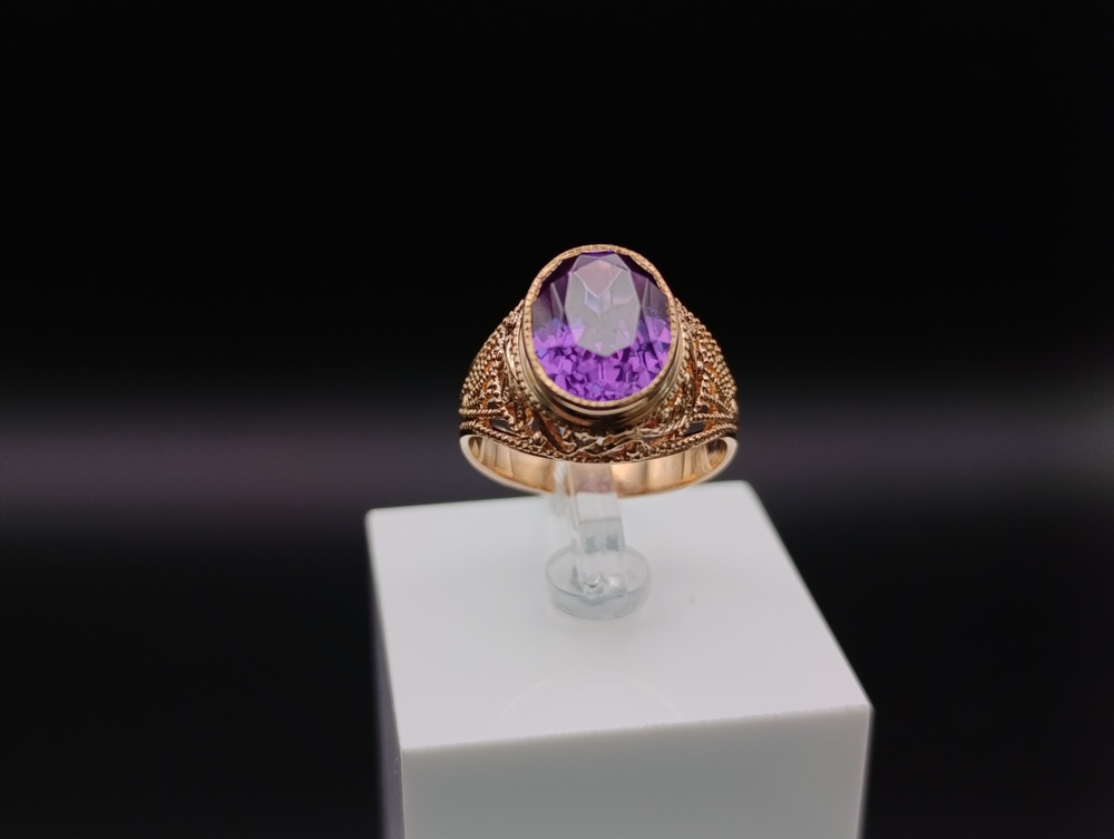 КОЛКМ583 КОЛЬЦО С КАМНЕМ (Au 583)