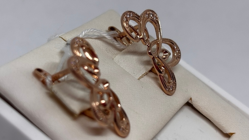 СКМИ585 СЕРЬГИ С КАМНЯМИ (Au 585)