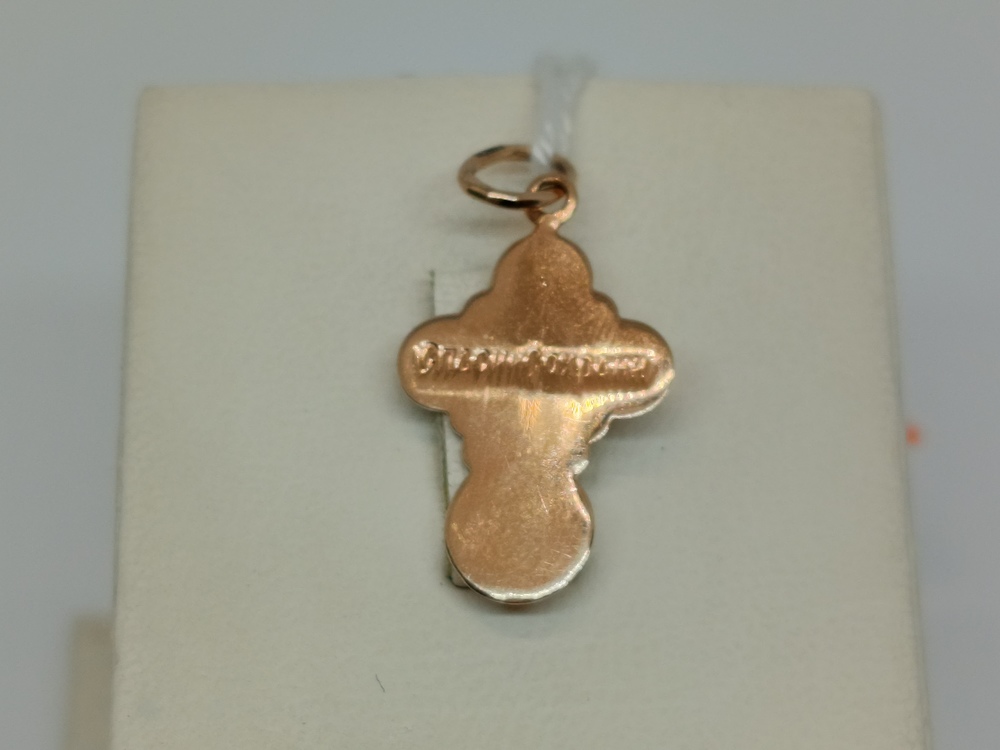 ПОДВЕСКА КРЕСТ БЕЗ КАМНЯ (Au 585)