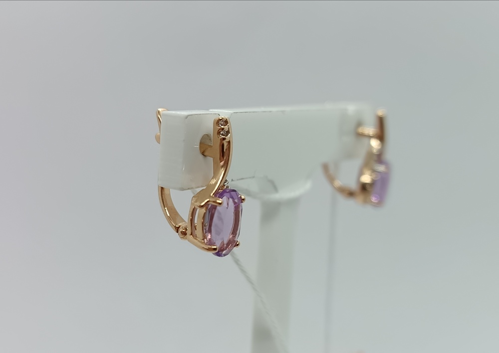 СКМИ585 СЕРЬГИ С КАМНЯМИ (Au 585)