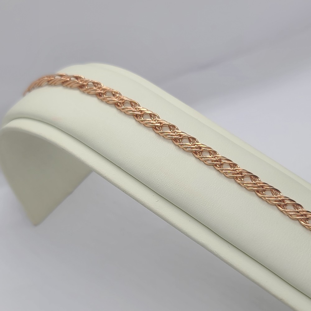 БРАСЛЕТ ПУСТОТЕЛЫЙ Ромб тройной (Au 585)