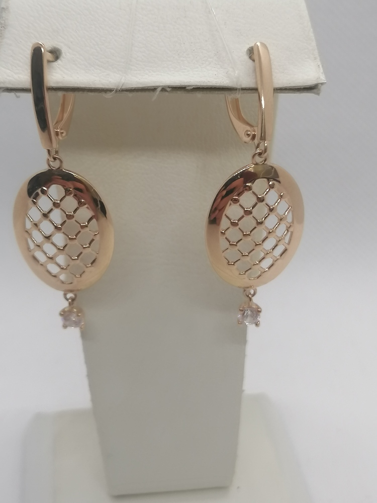 20999 СЕРЬГИ С КАМНЕМ (Au 585)