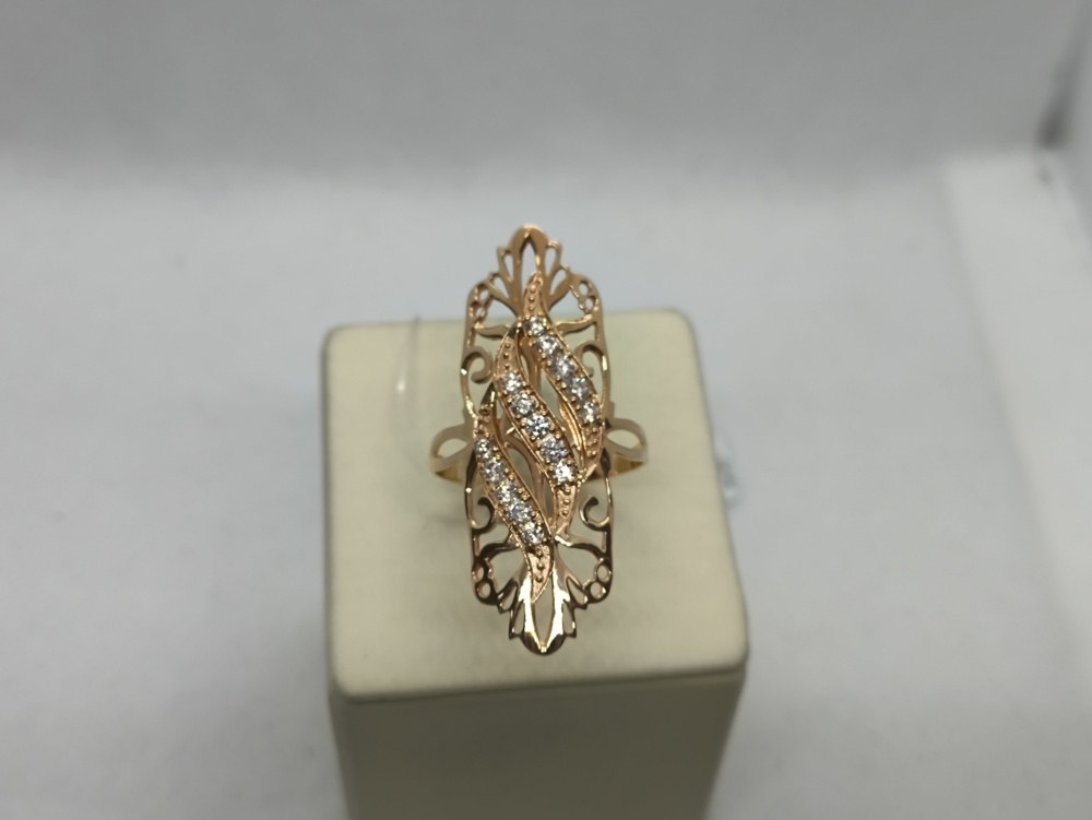 КОЛЬЦО С КАМНЯМИ (Au 585)