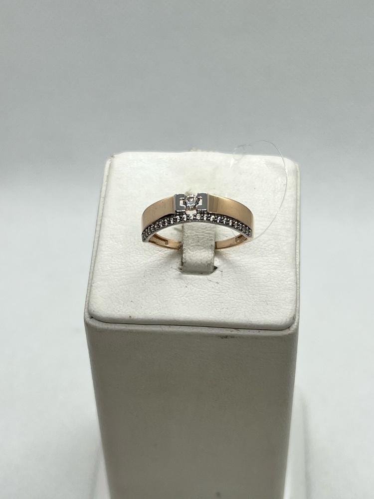 КОЛЬЦО С КАМНЯМИ (Au 585)