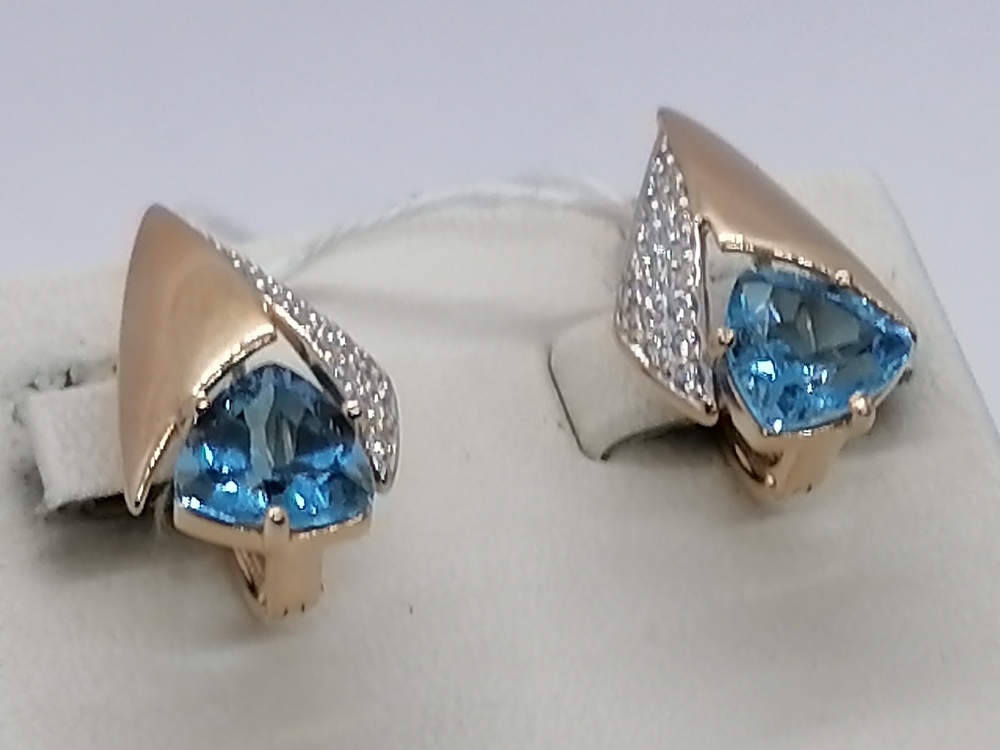 СЕРЬГИ С КАМНЯМИ (Au 585)