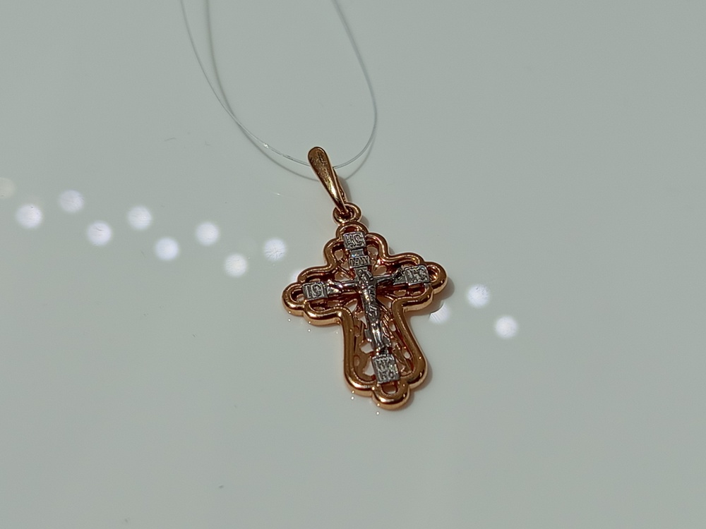 ПОДВЕСКА КРЕСТ без камня (Au 585)