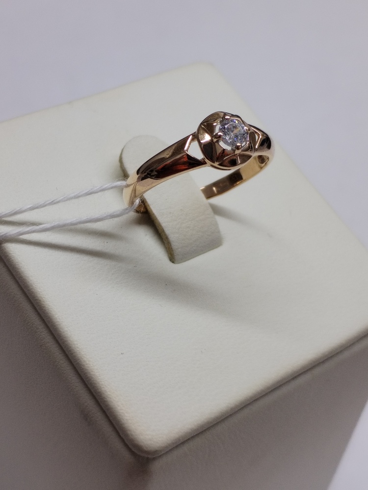 КОЛКМ585 КОЛЬЦО С КАМНЕМ (Au 585)