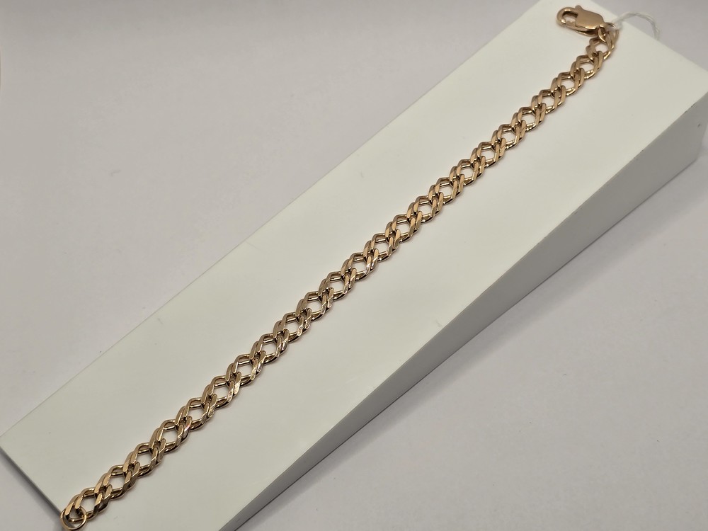 БРАСЛЕТ ПОЛНОВЕСНЫЙ Ромб двойной Au 585