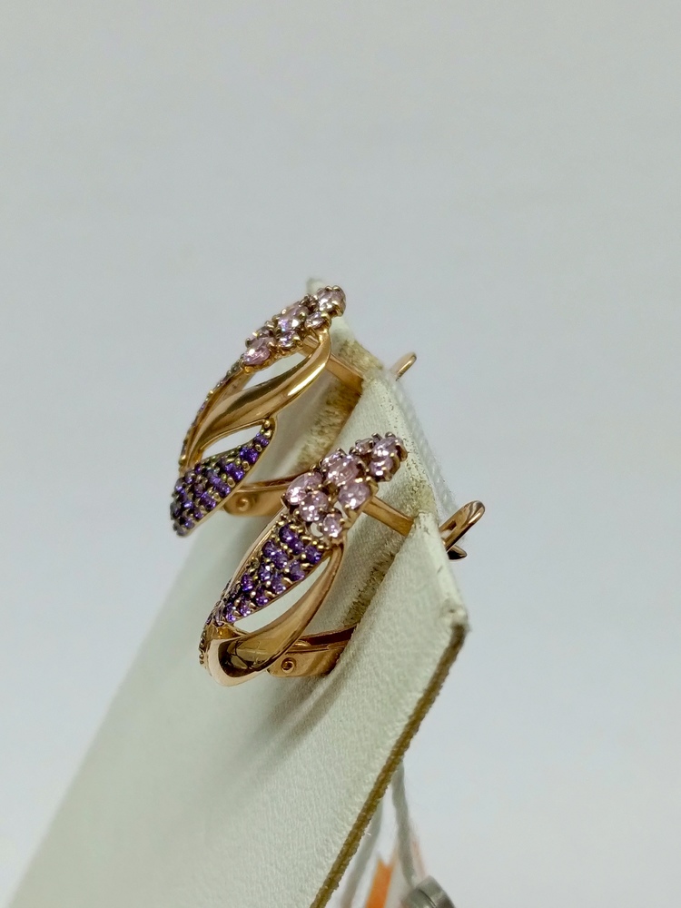 СЕРЬГИ С КАМНЯМИ (Au 585)