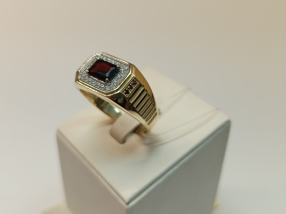 КОЛЬЦО ПЕЧАТКА с камнями (Au 585)