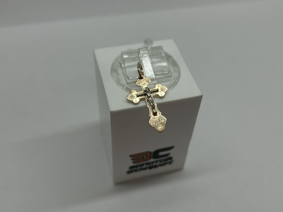 ПОДВЕСКА КРЕСТ БЕЗ КАМНЯ (Au 585)