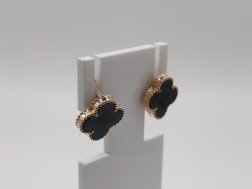 СЕРЬГИ МАЛАХИТ (Au 585)