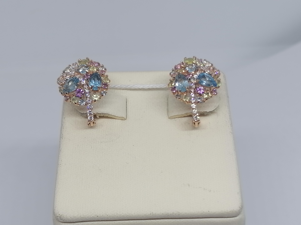 СЕРЬГИ С КАМНЯМИ (Au 585)